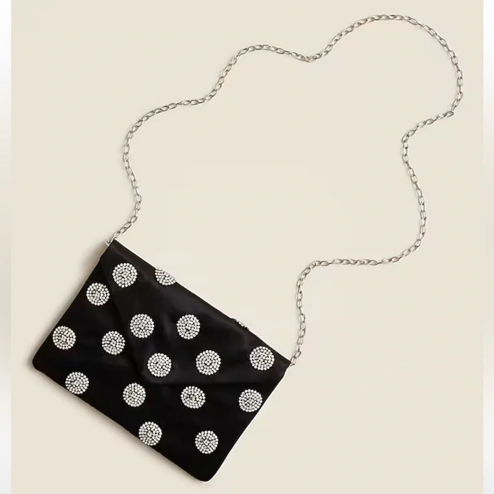 J crew Girls' embellished satin envelope clutch